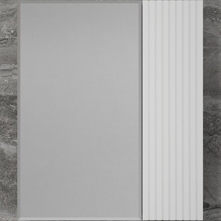 Зеркальный шкаф Style Line Стокгольм 60 ЛС-00002318 с подсветкой Белый рифленый софт 