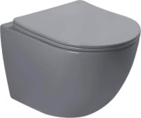 Унитаз подвесной SantiLine SL-5005MG с микролифтом, серый матовый Унитаз подвесной SantiLine SL-5005MG с микролифтом, серый матовый