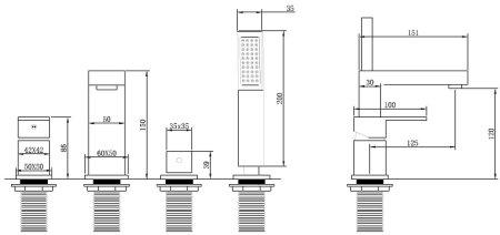 Смеситель на борт ванны Abber Daheim AF8213 Хром 