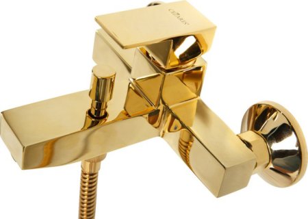Смеситель Cezares Unika VDM-03/24 для ванны с душем, золото 