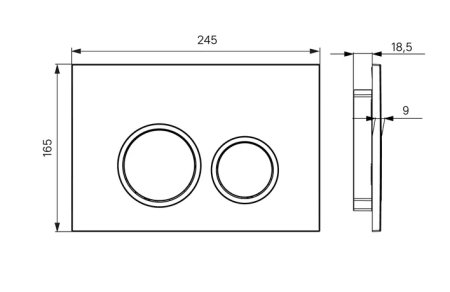 Кнопка смыва Iddis Unifix UNI03WCi77 003 белый / хром 