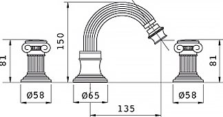 Смеситель Cezares Olimp BBS2 02 M для биде 