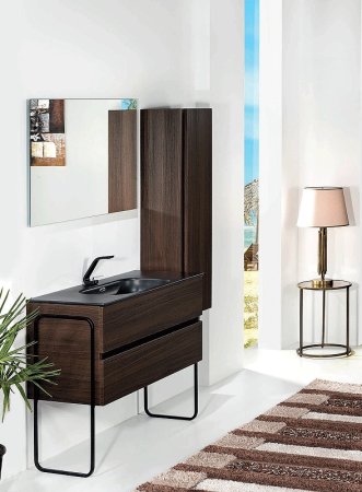 Шкаф пенал Boheme Armadi Art Vallessi 35 836-D подвесной Дуб темный матовый 