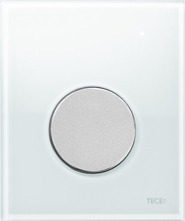 Кнопка смыва TECE Loop Urinal 9242659 белое стекло, кнопка хром матовый 