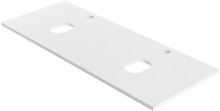 Столешница из МДФ с двумя отверстиями под раковину и с двумя отверстиями под смеситель BelBagno EK-120-2-BO Bianco Opaco 