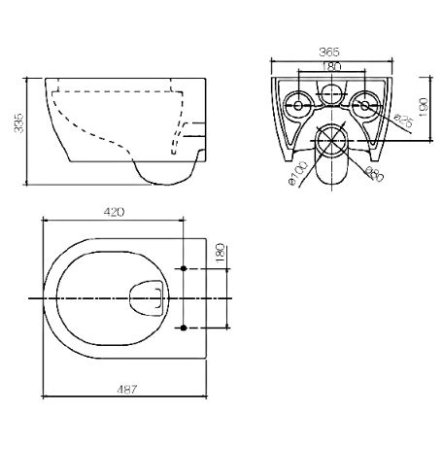 Унитаз подвесной SSWW NC2037V Белый 