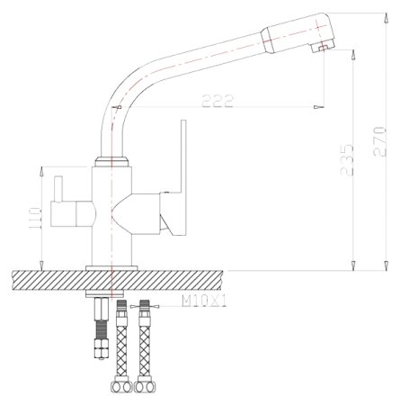 Смеситель для кухонной мойки Zorg Clean Water ZR 319 YF-50 BR 