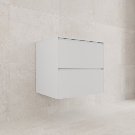 Тумба подвесная "ЛИМА 60" эмаль, под раковину LINE 60, 2 ящ., PLUS, белый матовый 