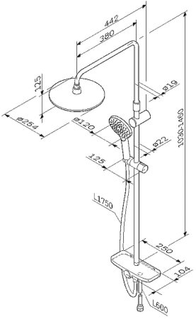 Душевая система AM.PM Like F0780200 Хром 