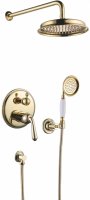 Душевая система встраиваемая Rose R0235E, золото Душевая система встраиваемая Rose R0235E, золото