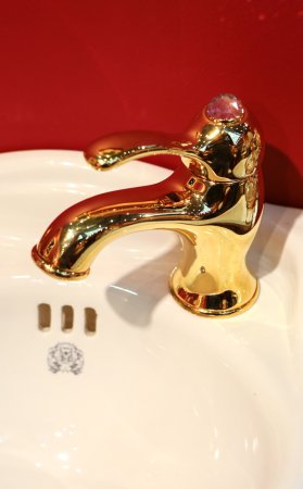 Смеситель Migliore Lem Swarovski 18893 для раковины золото 