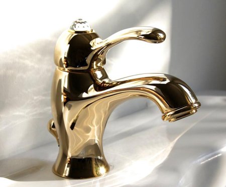 Смеситель Migliore Lem Swarovski 18893 для раковины золото 