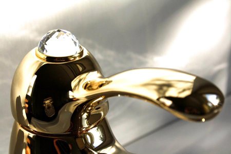 Смеситель Migliore Lem Swarovski 18893 для раковины золото 