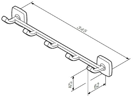 Крючки для полотенец AM.PM Gem A9035900 Хром 