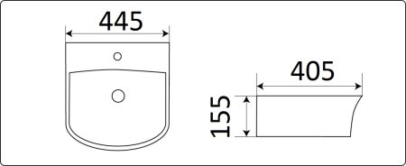 Раковина CeramaLux 78369A подвесная 