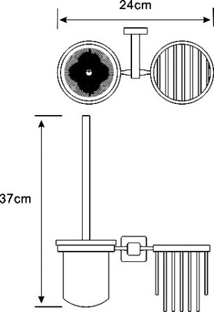 Держатель освежителя воздуха WasserKRAFT Lippe K-6535 с ершиком 