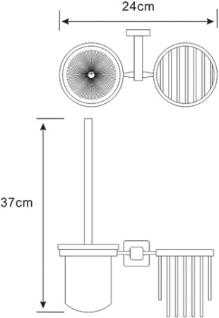 Держатель освежителя воздуха WasserKRAFT Lippe K-6535 с ершиком 