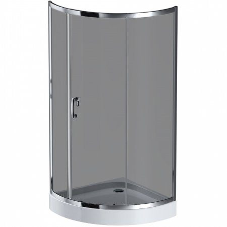 Душевой уголок AM.PM Like Solo Slide 90x90 W83G-315-090CG профиль Хром глянцевый стекло тонированное 