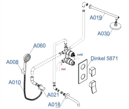 Душевой комплект WasserKRAFT A175819 