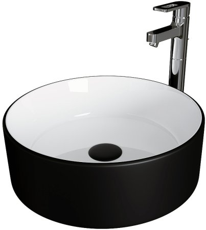 Раковина-чаша Grossman 36 GR-4040BW Белая Черная 