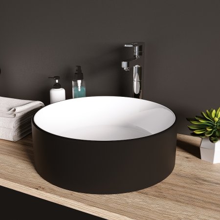 Раковина-чаша Grossman 36 GR-4040BW Белая Черная 