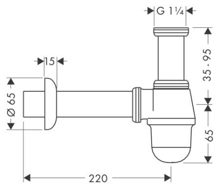 Сифон для биде Hansgrohe 55213000 