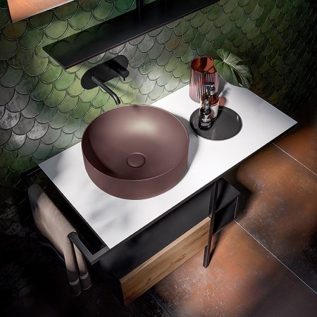 Раковина-чаша Kerasan Nolita 40 534475 Borgogna matt 