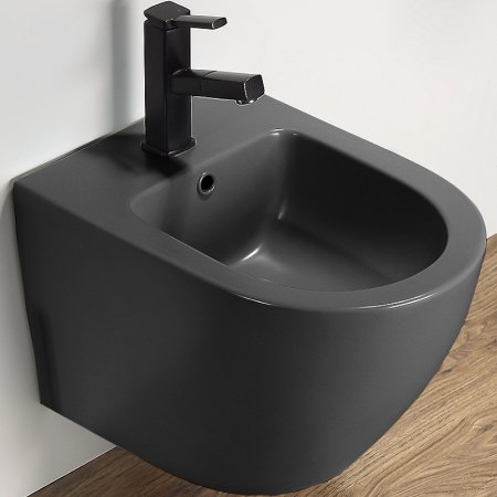 Биде CeramaLux 2342BDMDH подвесное Серое матовое 