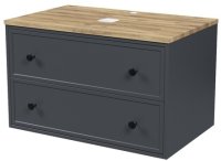 Тумба IDDIS подвесная, со столешницей, 80 см, темно-серый, Torr (TOR80DBi95K)