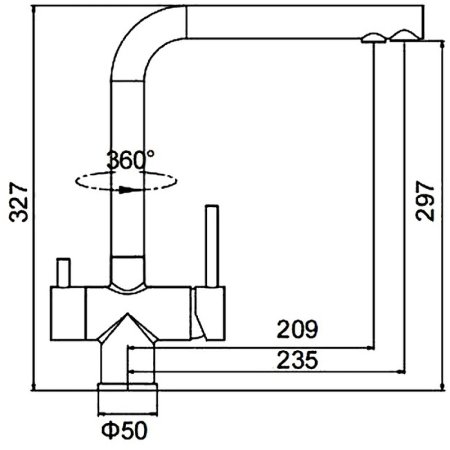 Смеситель для кухни Frap H899 F43899-3 Сатин 