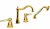 Смеситель на борт ванны Boheme Tradizionale Oro 395 Золото 