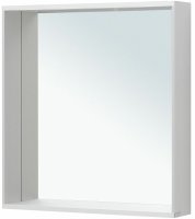 Зеркало Allen Brau Reality 70 1.32017.02 с подсветкой Серебро браш с сенсорным выключателем