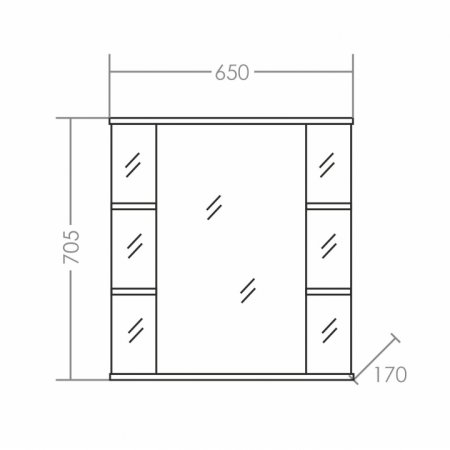 Зеркало-шкаф Санта Герда 65 фацет 