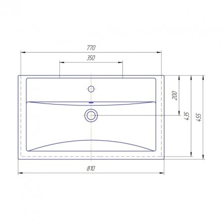Тумба Санта Лондон 80 напольная с умывальником Фостер 80 