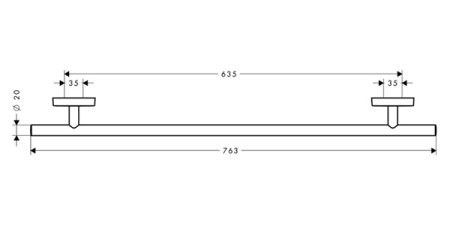 Полотенцедержатель Hansgrohe PuraVida 60 см 