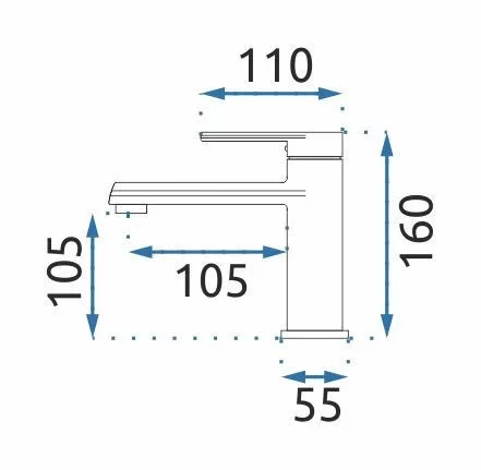 Смеситель для раковины без донного клапана Rea Buzz REA-B6920 