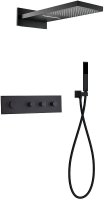 Душевая система Black&White Universe UK8330B 8330BUK с термостатом Черная матовая