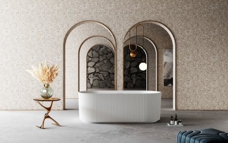 Ванна из искусственного камня ABBER Stein AS9601 белая матовая 