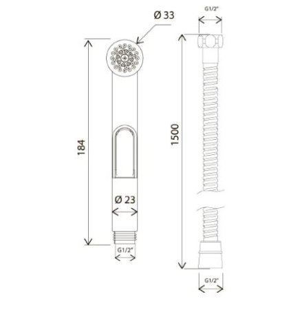 Гигиенический душ AM.PM Gem F9065000 со смесителем 
