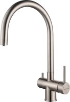 Смеситель Paulmark Heller He213218-SS для кухонной мойки, нержавеющая сталь