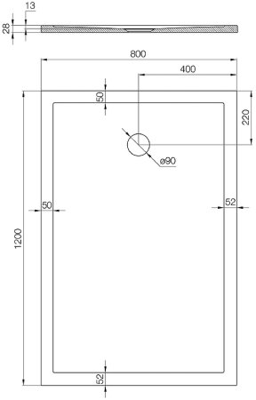 Душевой поддон из искусственного камня Aquaton Калифорния М 120x80 1A737636CA010 Белый 