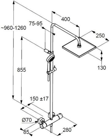 Душевая система Kludi Logo 6809805-00 Хром 