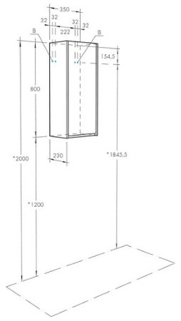 Подвесной шкаф Aquaton Марти 35 1A270203MY010 Белый глянцевый Дуб эндгрейн 