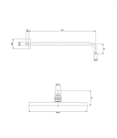 Верхний душ Omnires WGSET1NI Никель 