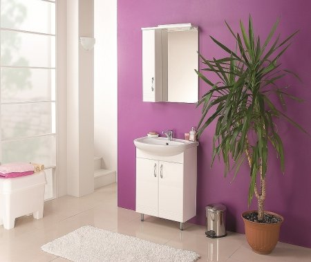 Зеркало со шкафом Aquaton Онда 58 1A009802ON01L с подсветкой Белое 