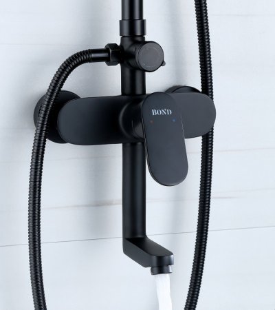 Душевая система Bond B01-9188 Черная матовая 