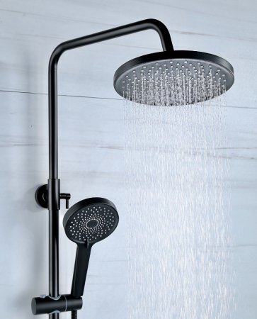 Душевая система Bond B01-9188 Черная матовая 