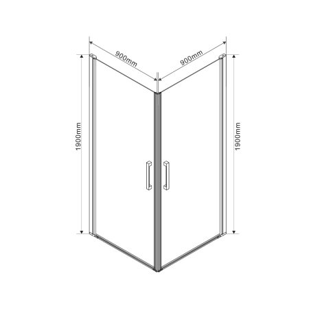 Душевой уголок Vincea Orta VSS-1O9090CL 90х90 см. хром , стекло прозрачное 