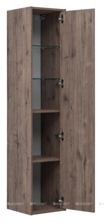 Шкаф-пенал для ванной Aquanet Lino 35 Дуб Веллингтон 