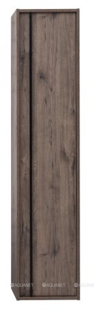 Шкаф-пенал для ванной Aquanet Lino 35 Дуб Веллингтон 